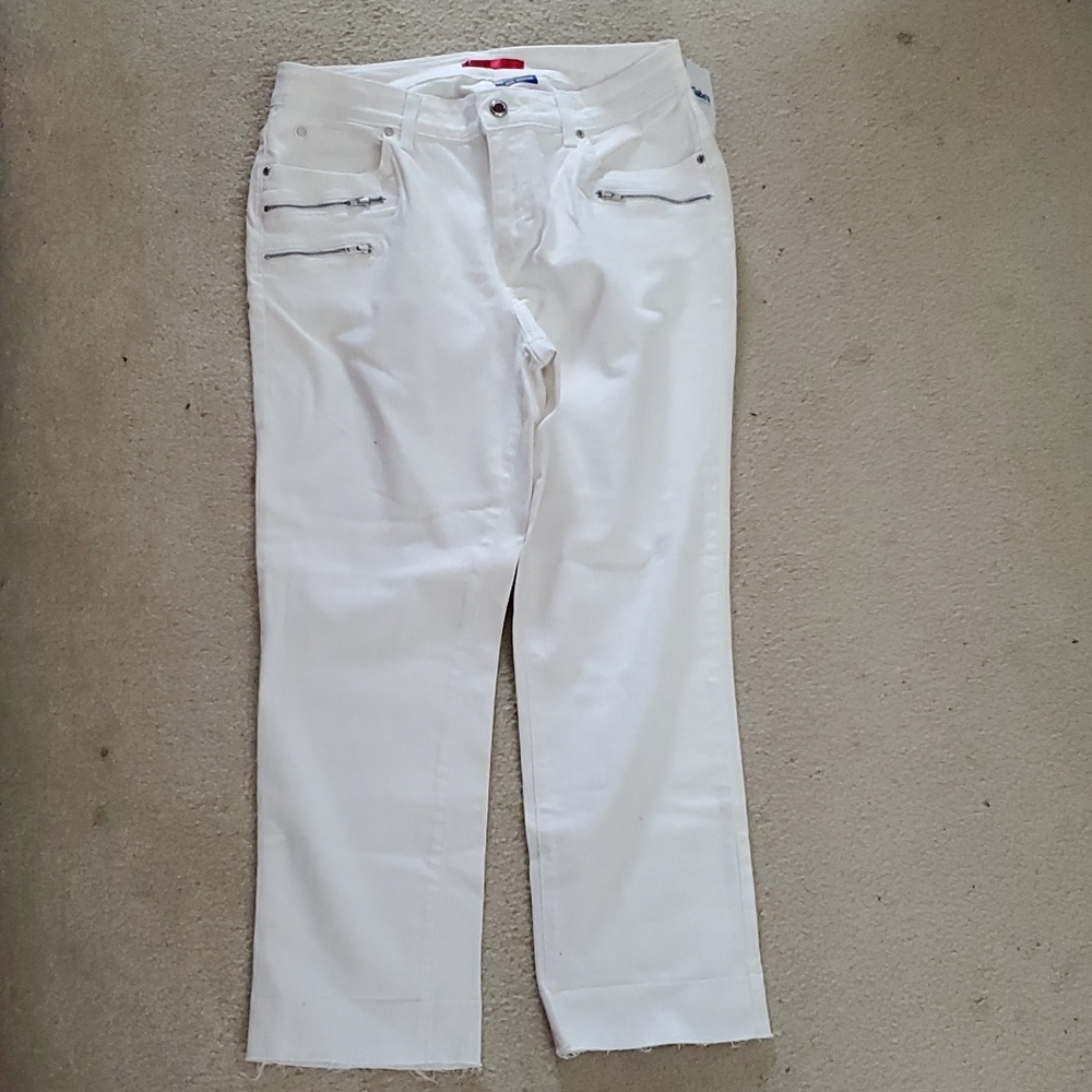 White denim capri/crop size 12 nwt